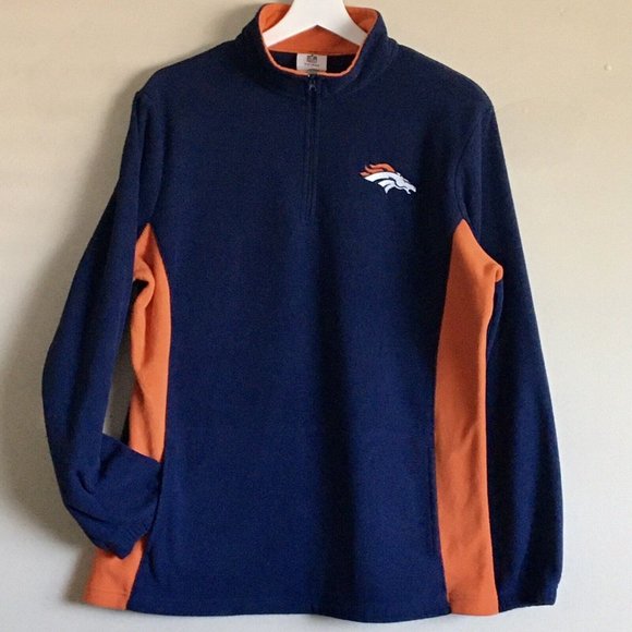Denver Broncos Fleece 1/4-zip Pullover Size XL - Picture 1 of 8